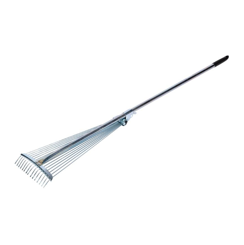 Set grădinărit 2 în 1: Săpăligă + Greblă reglabilă cu coadă metalică