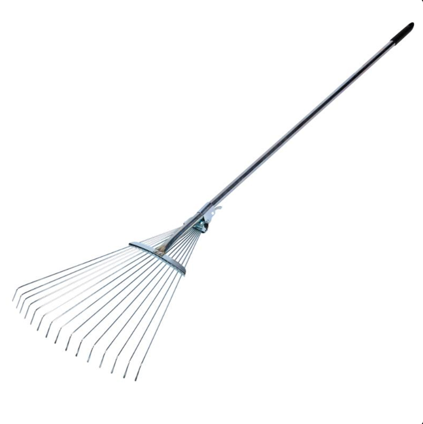 Set grădinărit 2 în 1: Săpăligă + Greblă reglabilă cu coadă metalică